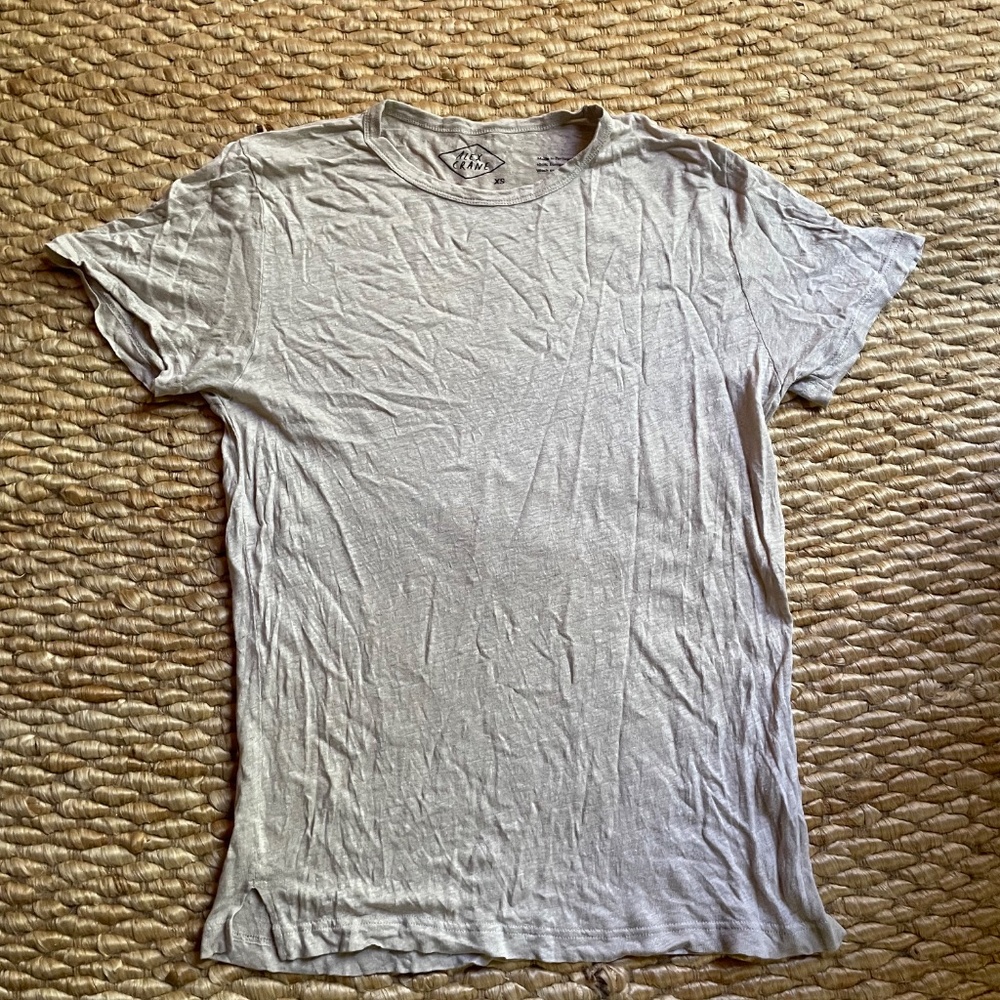 Alex Crane Sun Tee Bone Natural Off-White 100% Linen Men's XS RRP $68